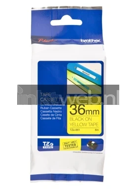 Brother TZE-661 zwart op geel breedte 36 mm