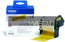 Brother DK-22606  op geel breedte 62 mm