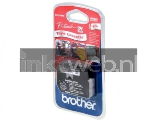 Brother TMK222BZ wit op rood breedte 9 mm