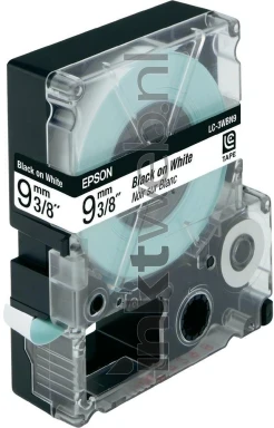 Epson LC-3WBN9 zwart op wit breedte 9 mm