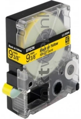 Epson LC-3YBP9 zwart op geel breedte 9 mm