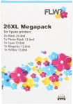 FLWR Epson T2621/2631/2/3/4 6-pack - Optie 57 zwart en kleur Front box