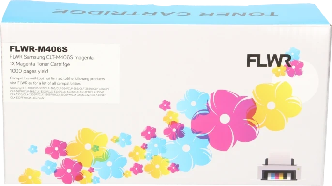 FLWR Samsung CLT-M406S magenta Front box