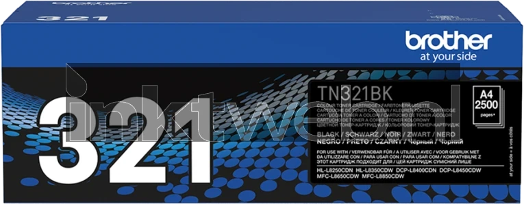 Brother TN-321BK zwart Front box