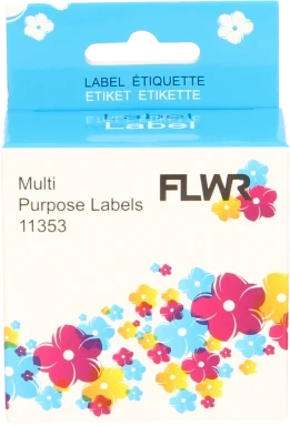 FLWR Dymo 11353 13 mm x 25 mm  wit