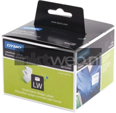 Dymo 11356 Verwijderbare naambadge 41 mm x 89 mm  wit