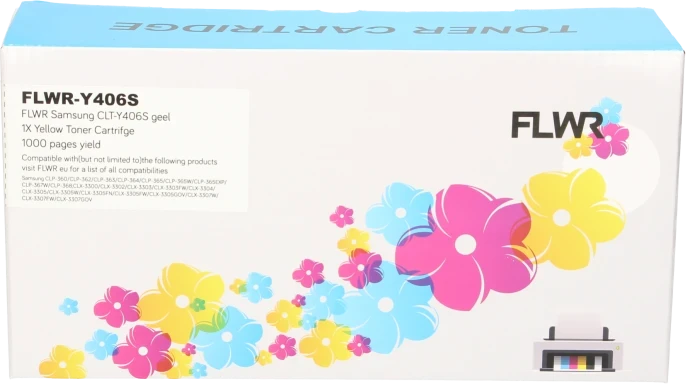 FLWR Samsung CLT-Y406S geel Front box