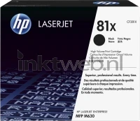 HP 81X (Sticker resten) zwart