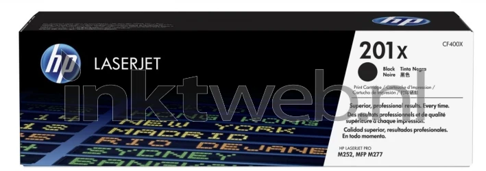HP 201X zwart Front box