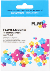 FLWR Brother LC-225XLC cyaan Front box