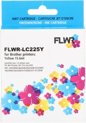 FLWR Brother LC-225XLY geel FLWR-LC225XLY
