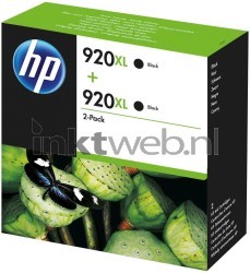 HP 920XL 2-pack zwart Front box
