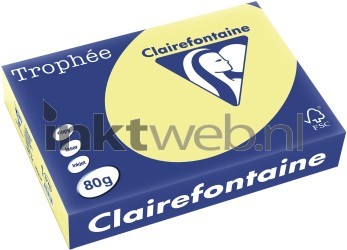 Clairefontaine A4 papier gekleurd Citroengeel Front box