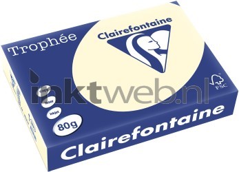 Clairefontaine A4 papier gekleurd Ivoor Front box