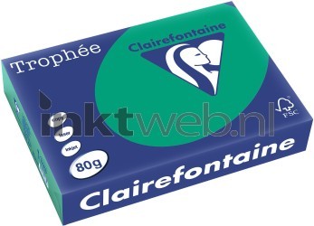 Clairefontaine A4 papier gekleurd Dennengroen Front box