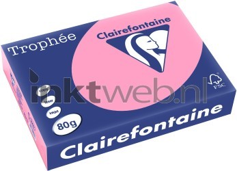 Clairefontaine A4 papier gekleurd Fel Roze Front box