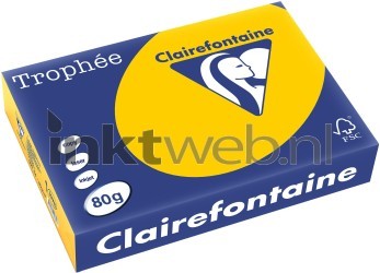 Clairefontaine A4 papier gekleurd Zonnebloemgeel Front box
