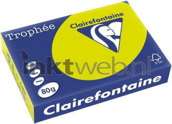 Clairefontaine A4 papier gekleurd FLUO Groen Front box