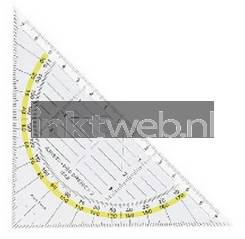 Geodriehoek M R 2322 220MM Handgreep Transparant | Kantoorartikel | 736308