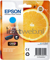 Epson 33 cyaan Front box