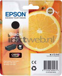Epson 33 zwart Front box