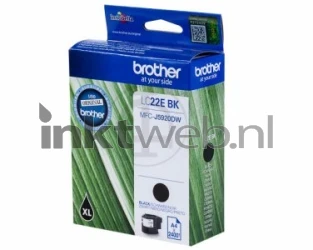 Brother LC-22EBK zwart Front box