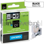 Dymo  D1 zwart op transparant breedte 9 mm
