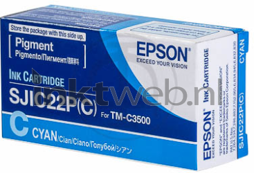 Epson SJIC22PC cyaan Front box
