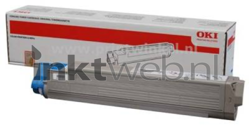Oki C931 Toner cyaan Combined box and product