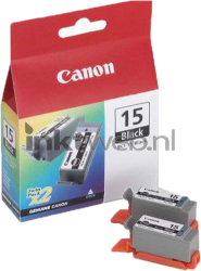 Canon BCI-15BK duo pack zwart Combined box and product