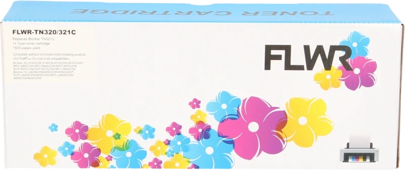 FLWR Brother TN-321 cyaan (Huismerk (compatible))
