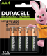 Duracell AA Rechargeable, 2500 mAh