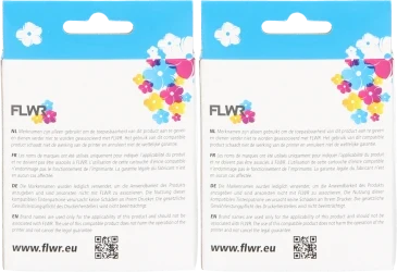 FLWR Brother LC-123 2-pack zwart Back box