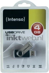 Intenso USB Drive 4GB zwart Product only