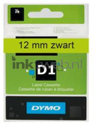Dymo  D1 zwart op groen breedte 12 mm Front box