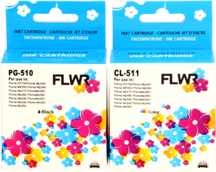 FLWR Canon PG-510/CL-511 Multipack zwart en kleur Front box