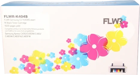 FLWR Samsung CLT-K404S zwart Front box