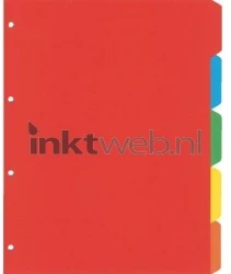 Kangaro A4 Tabbladen 4-gaats (5 delig) rood Product only