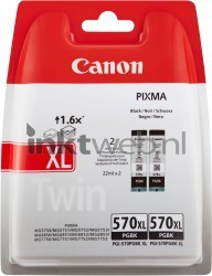 Canon PGI-570XL twinpack zwart Front box