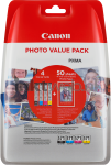 Canon CLI-571 4-pack en fotopapier zwart en kleur