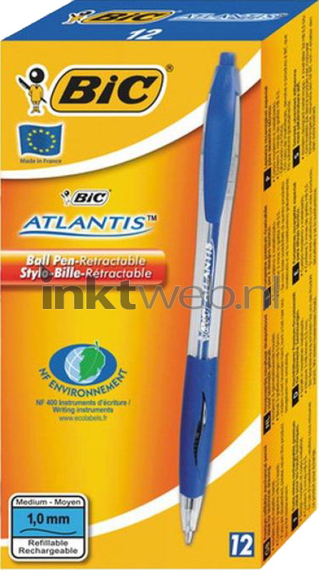 BIC Balpen Atlantis Classic 12-pack blauw