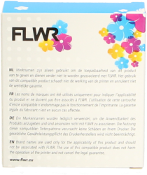 FLWR Dymo  91201 zwart op wit breedte 12 mm Back box