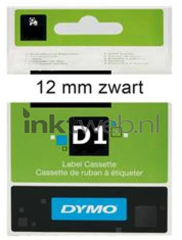 Dymo D1 45013 zwart op wit breedte 12 mm