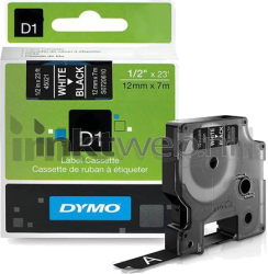 Dymo  D1 45021 wit op zwart breedte 12 mm Combined box and product