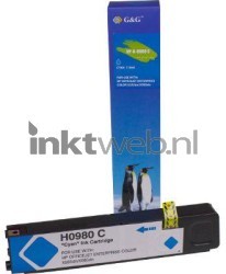 Huismerk HP 980XL cyaan Combined box and product