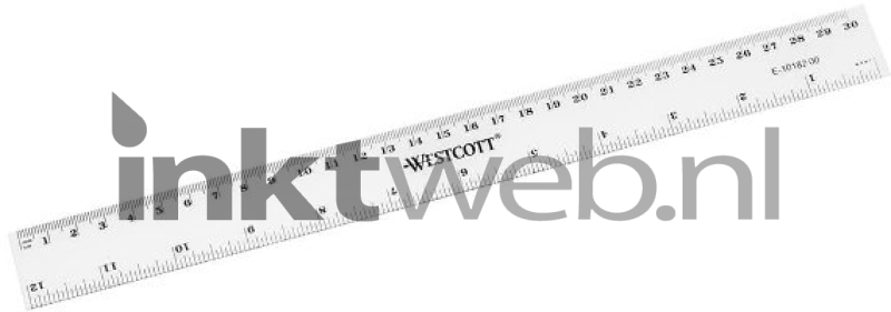 stroom scheuren Trappenhuis Westcott liniaal 30cm transparant (Origineel)