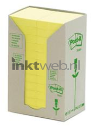 3M Post-it 38x51mm recycled 24-pack geel Post-it-653-T