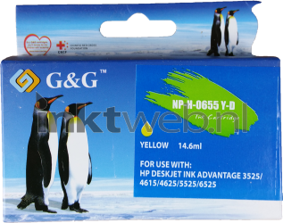 Huismerk HP 655 geel Front box