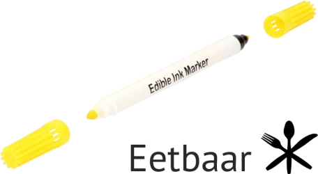 FLWR Eetbaar inkt stift geel Product only