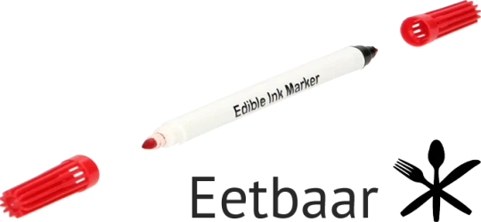 FLWR Eetbaar inkt stift rood Product only